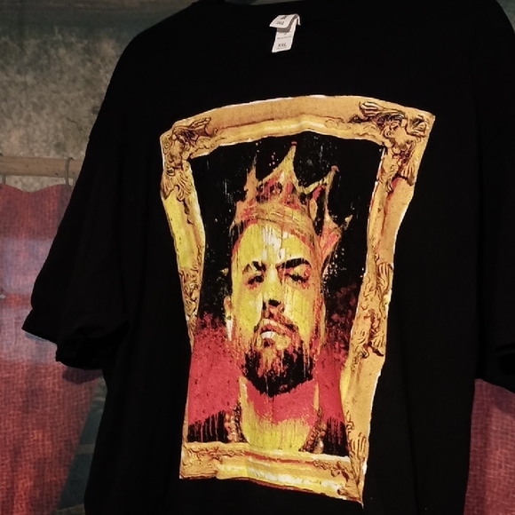 Eddie Kingston Black Graphic T-Shirt with Crowned Portrait - Picture 1 of 5